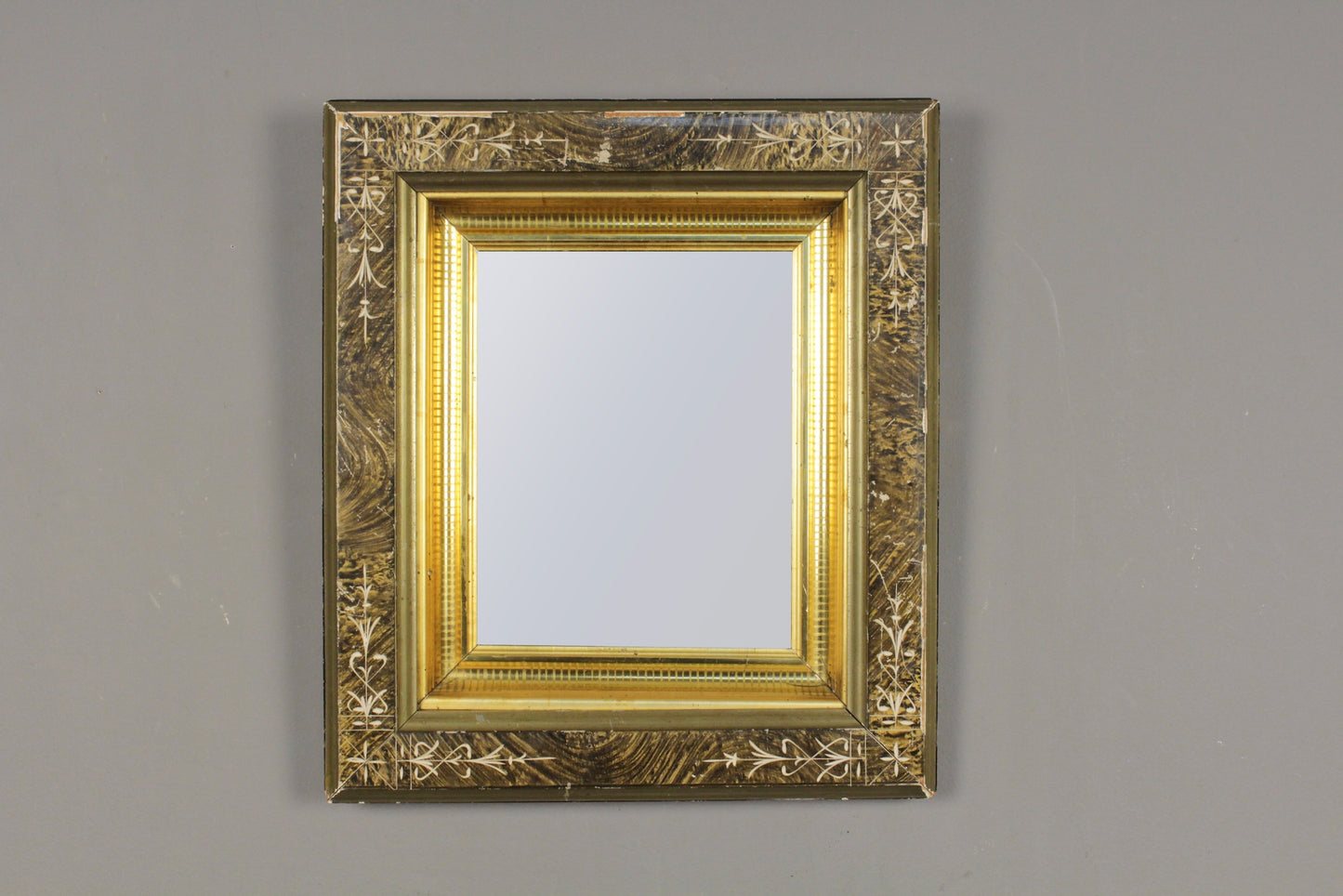Small Floral Laminate & Gold Mirror