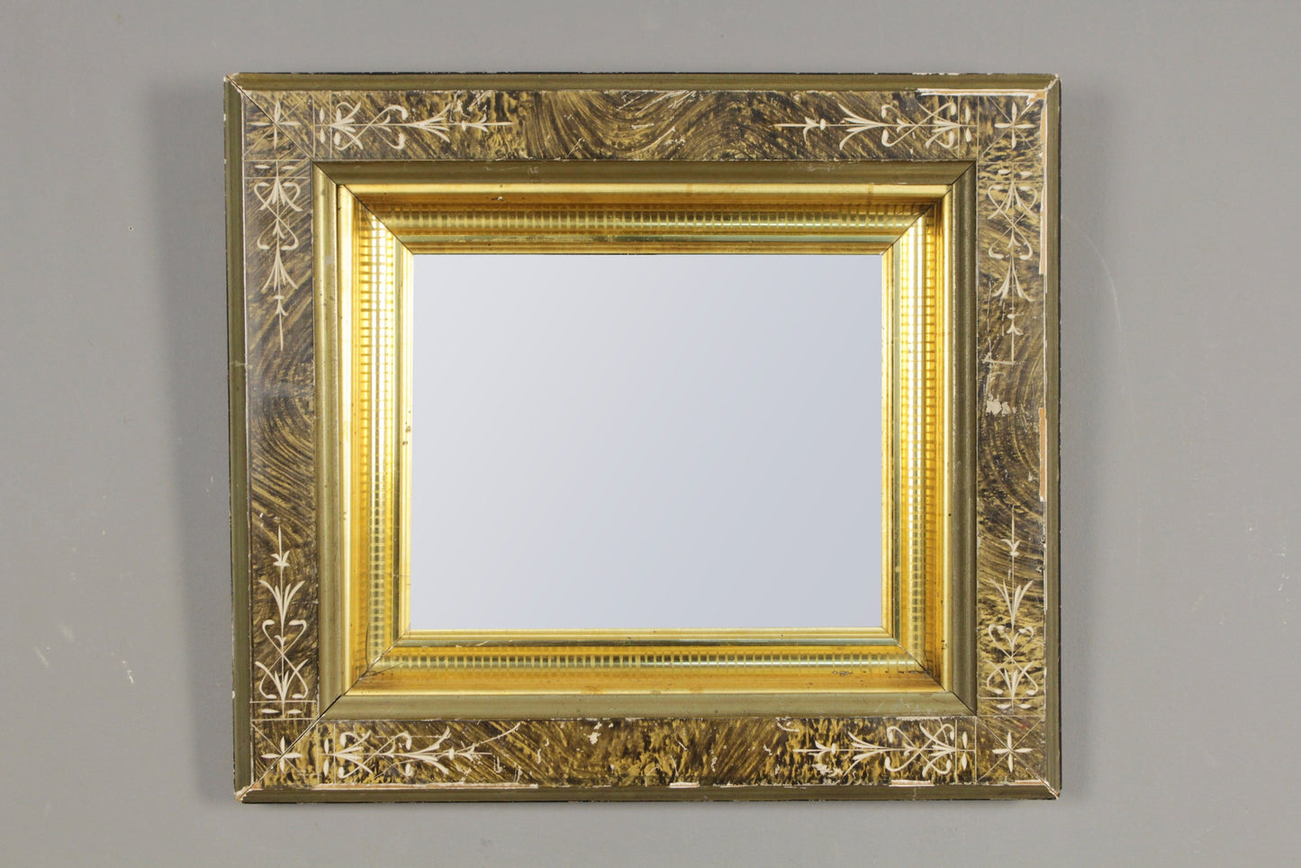 Small Floral Laminate & Gold Mirror