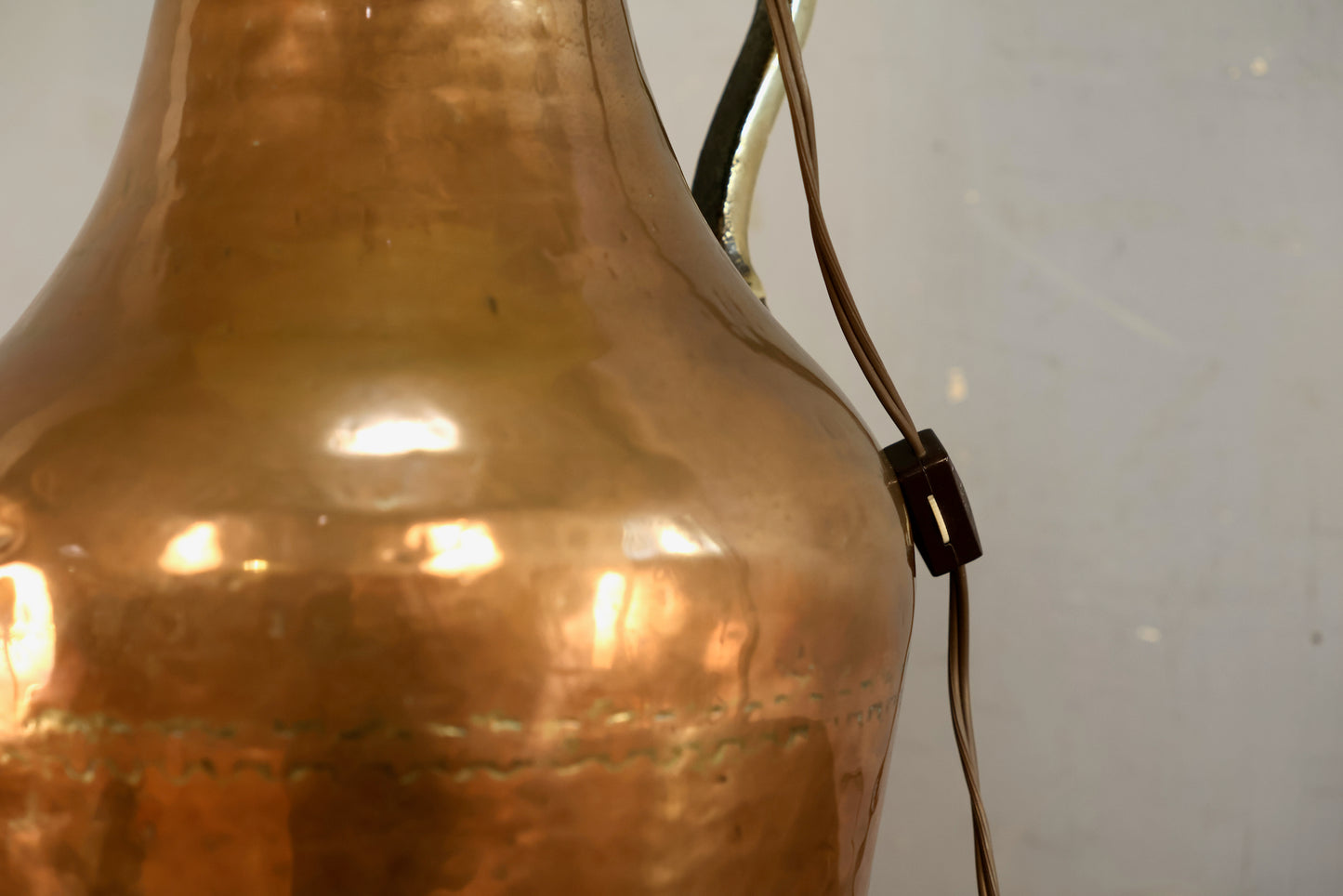 Copper Ewer & Fiberglass Table Lamp