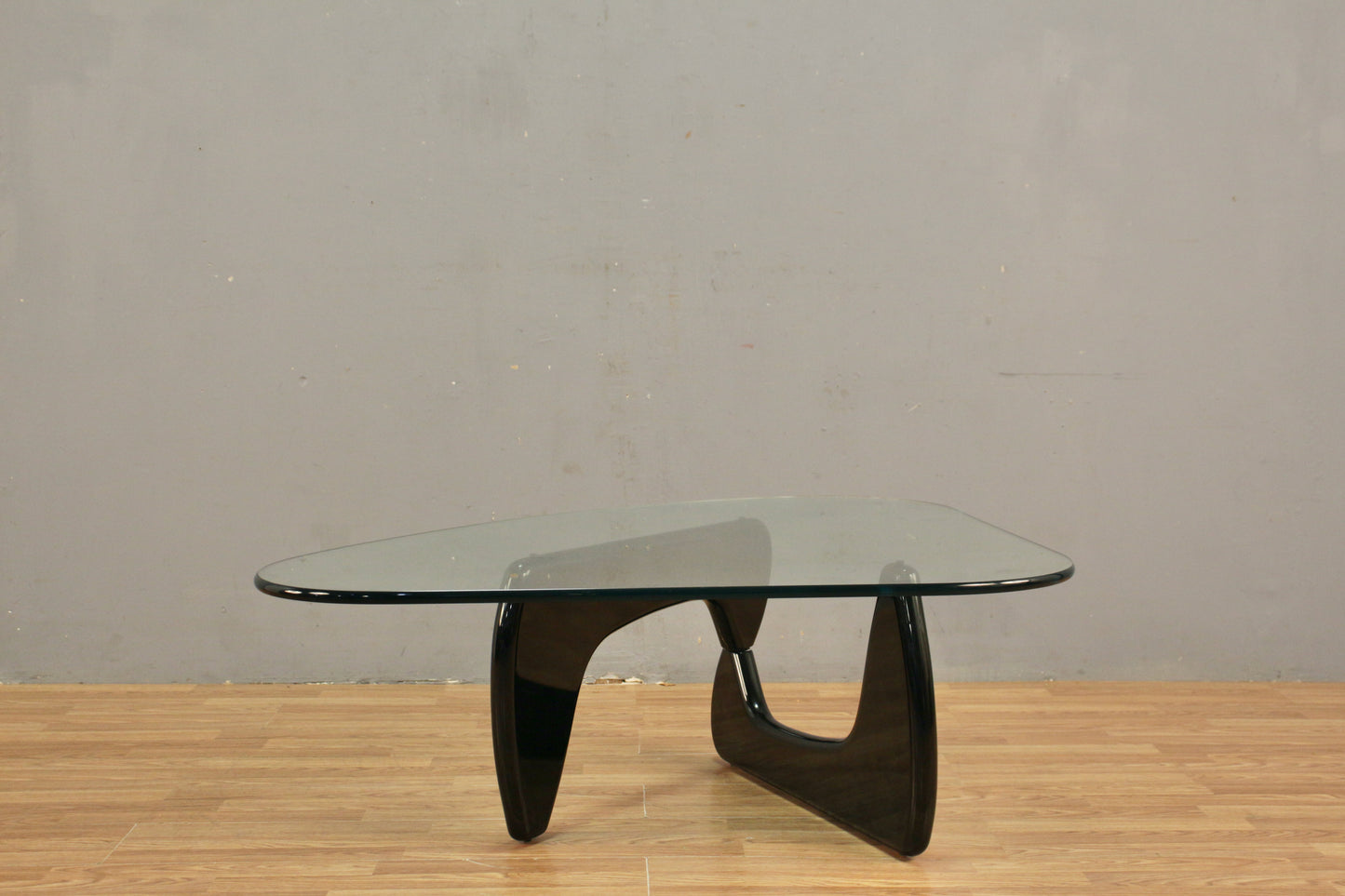 Noguchi-Style Black & Glass Coffee Table - ONLINE ONLY