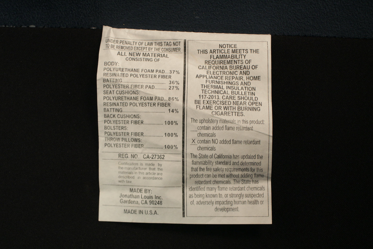 Large Modern Teal Sofa - ONLINE ONLY