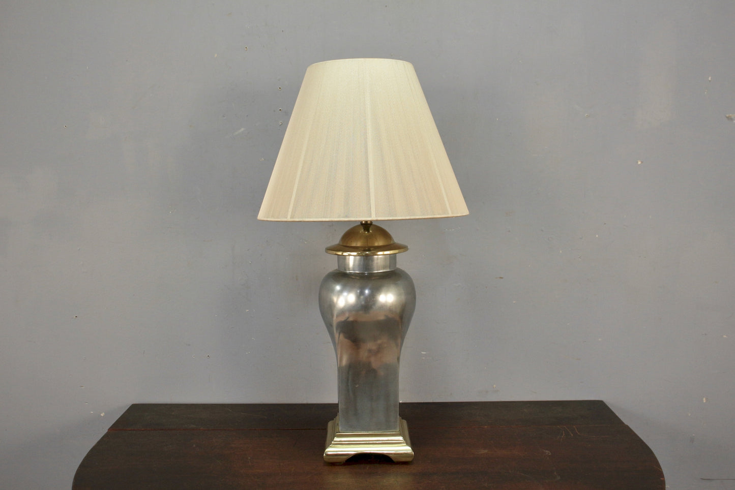Silver & Brass Table Lamp