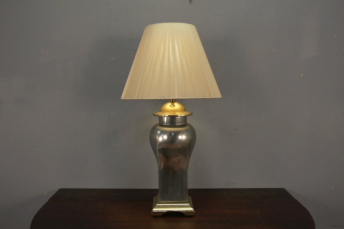 Silver & Brass Table Lamp