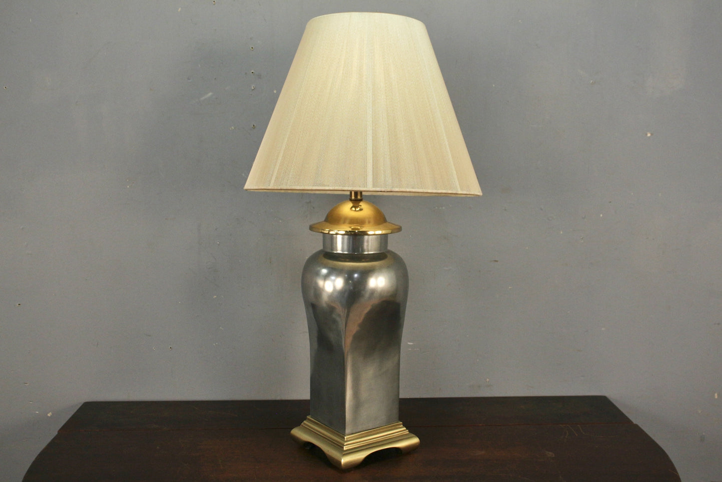 Silver & Brass Table Lamp