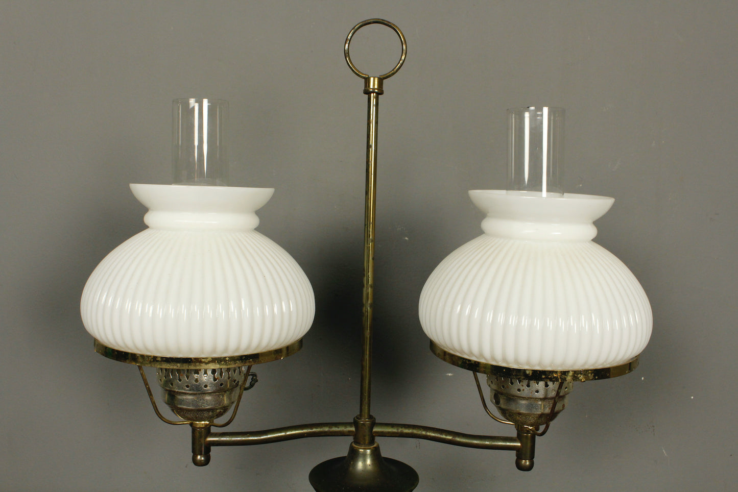 Brass & Glass Double Student Lamp
