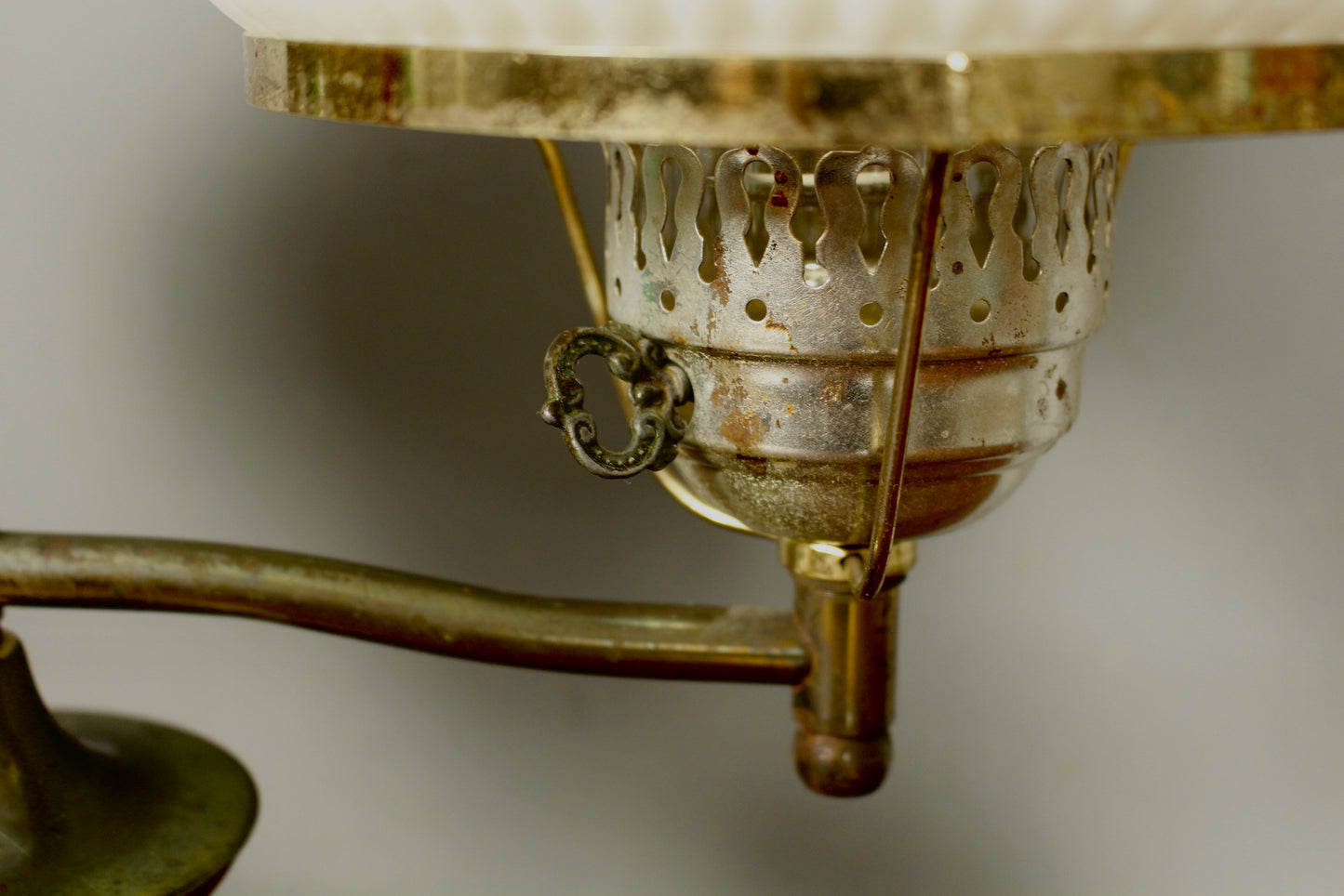 Brass & Glass Double Student Lamp