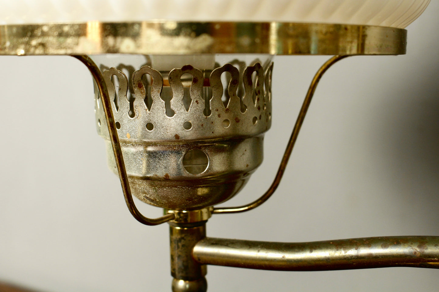Brass & Glass Double Student Lamp