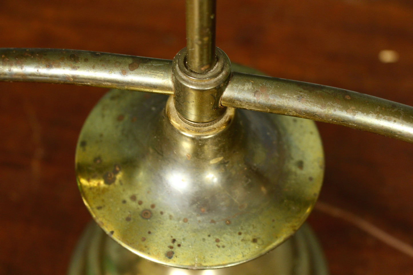 Brass & Glass Double Student Lamp