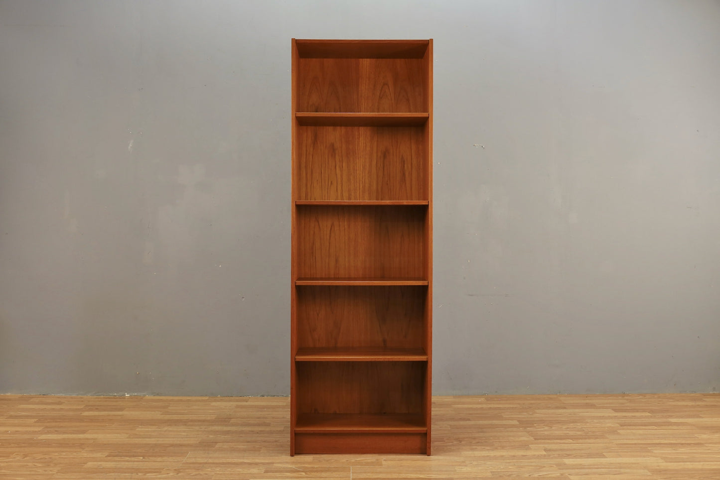 Danish Teak Slim 5-Tier Bookshelf