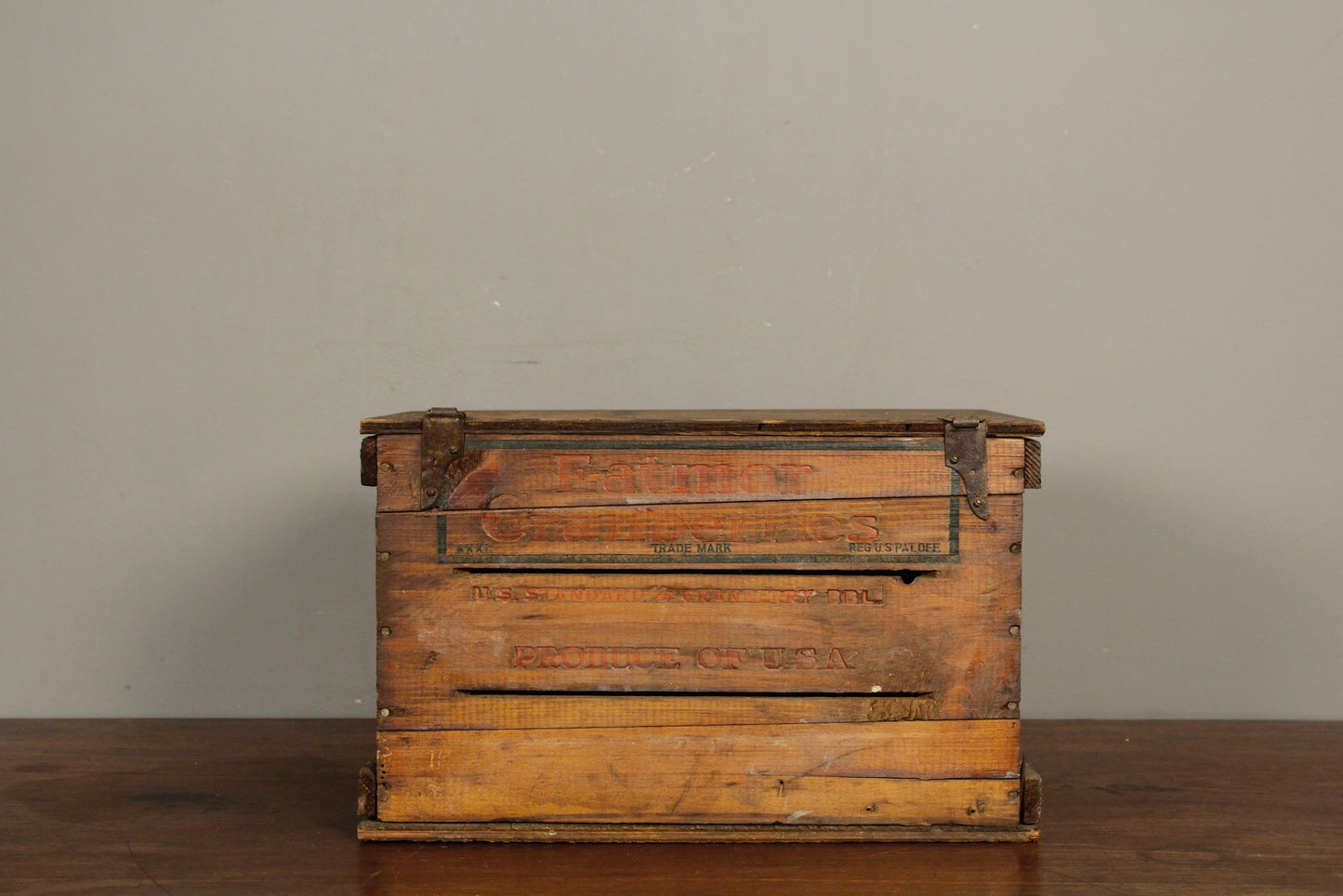 Rustic Wooden Cranberries Crate