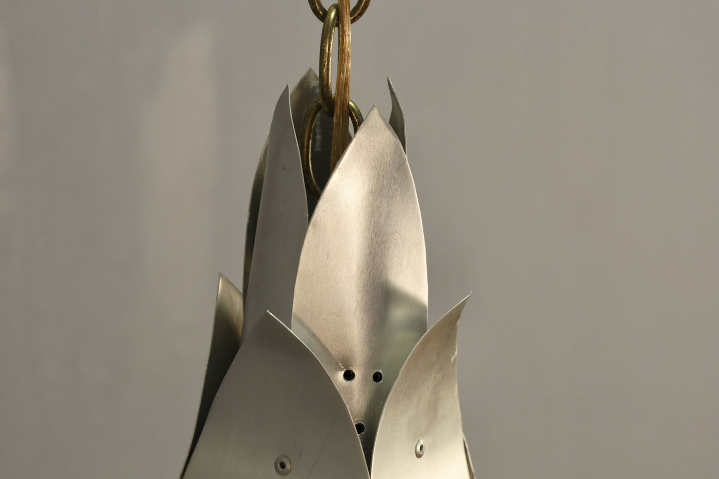 Aluminum Lotus Swag Lamp