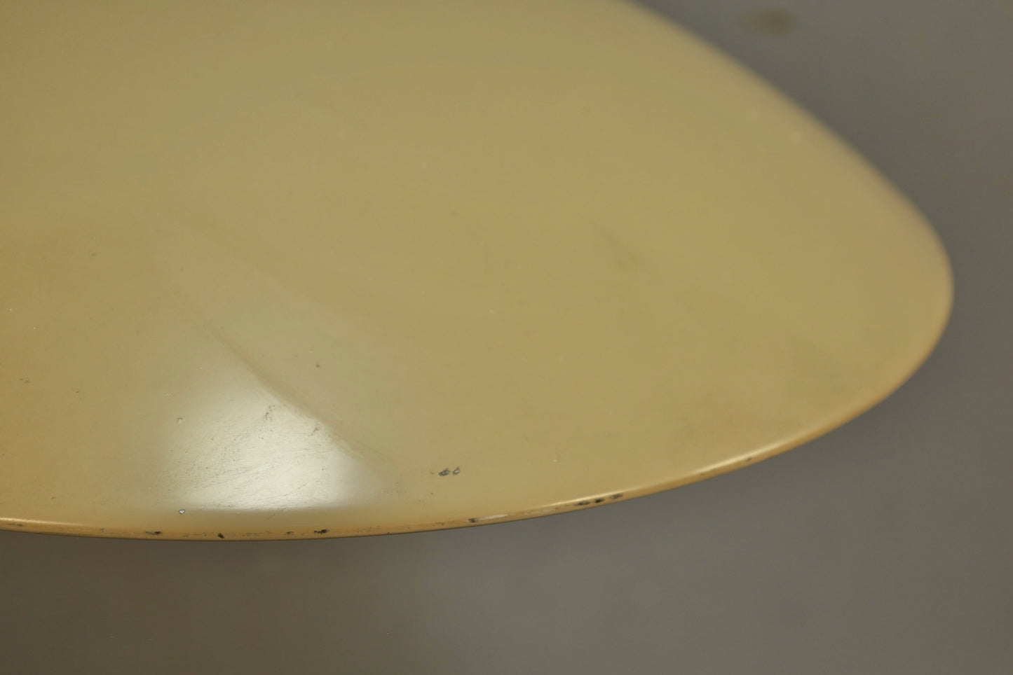 Bauhaus-Style Brass & Cream Saucer Table Lamp
