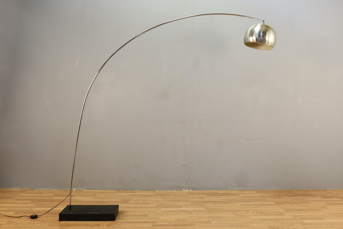 Chrome & Aluminum Arc Floor Lamp
