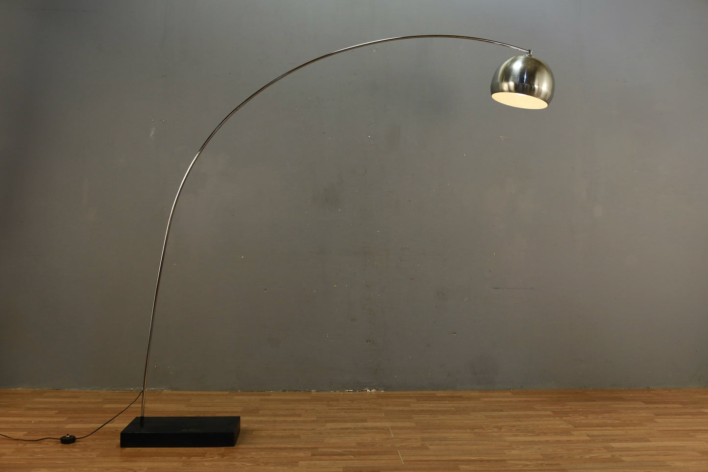 Chrome & Aluminum Arc Floor Lamp