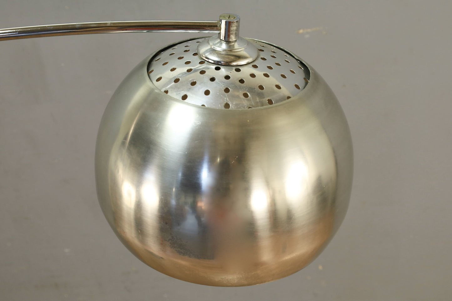 Chrome & Aluminum Arc Floor Lamp