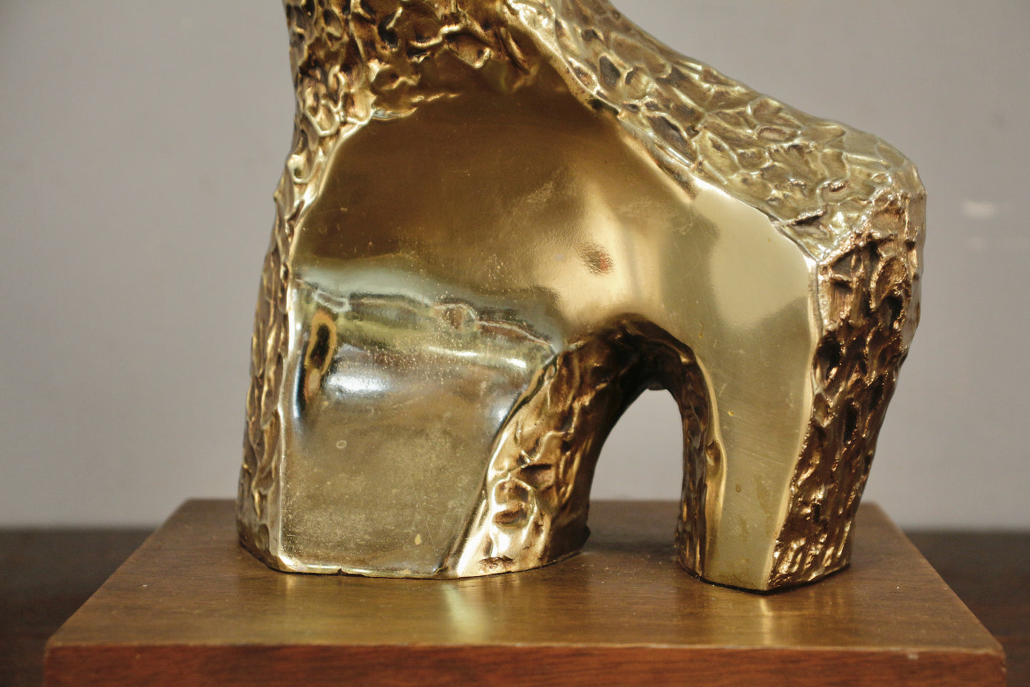Richard Barr Brass & Walnut Table Lamp