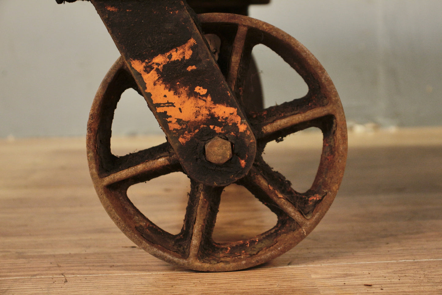Large Antique Industrial Cart Coffee Table - ONLINE ONLY