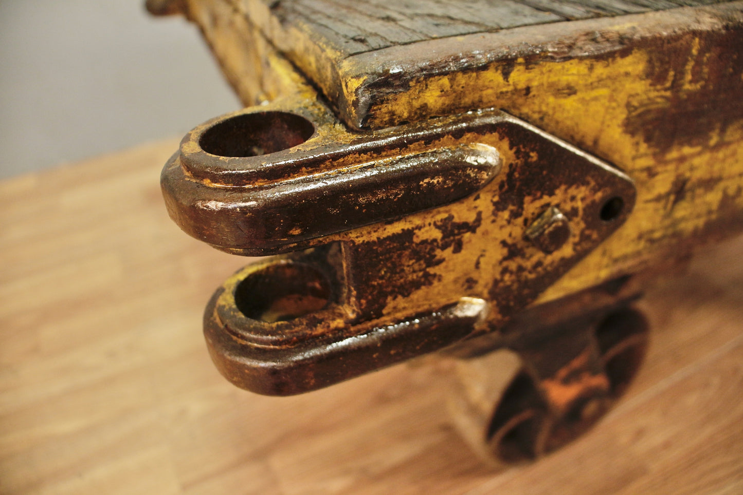 Large Antique Industrial Cart Coffee Table - ONLINE ONLY