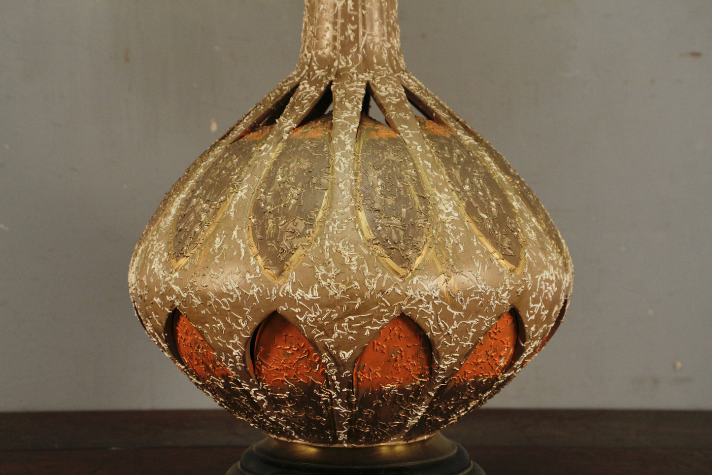 Mid Century Harlequin Chalkware Table Lamp