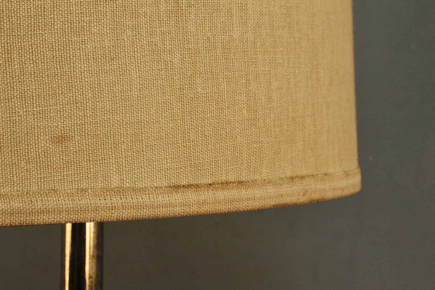 Tall Walnut & Brass Table Lamp