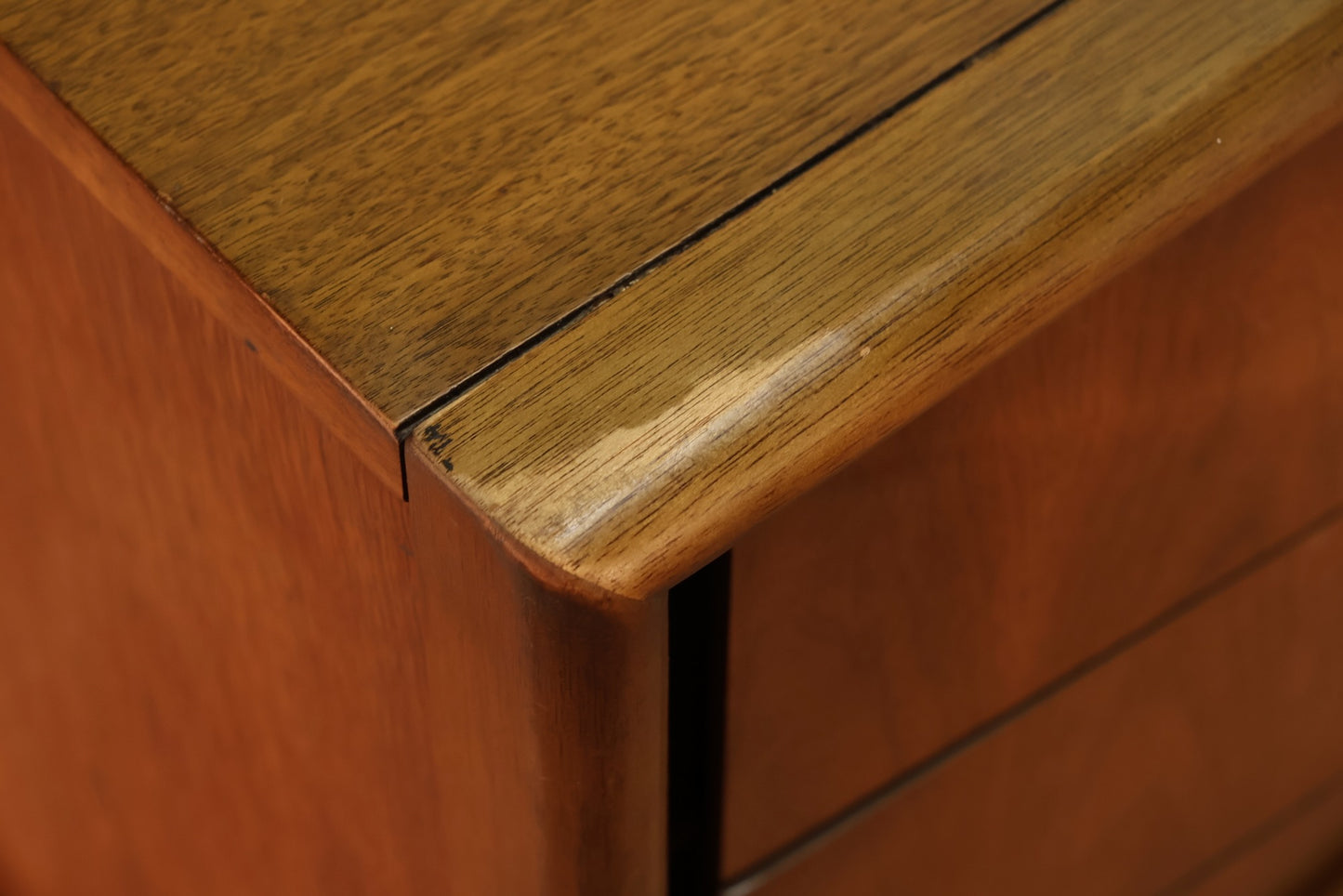Mid Century Convex 8-Drawer Highboy Dresser