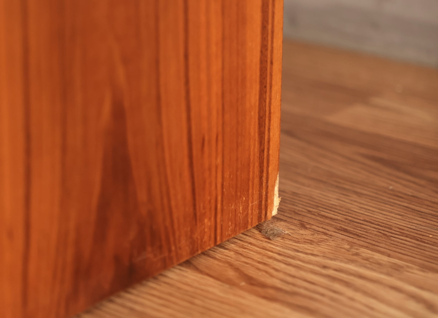 Tall Shallow Teak 6-Tier Bookshelf