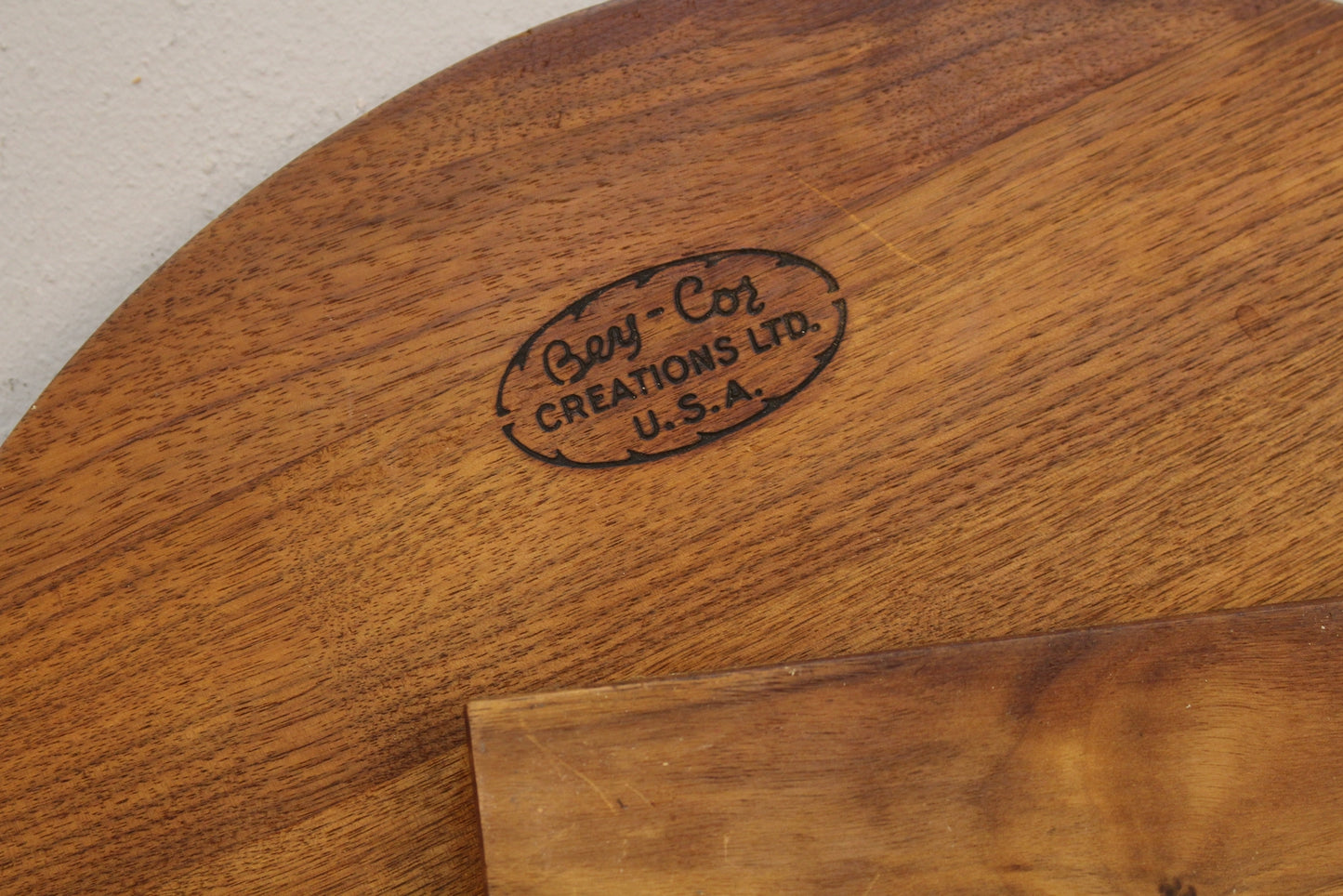 Mid Century Teak & Daisy Lazy Susan
