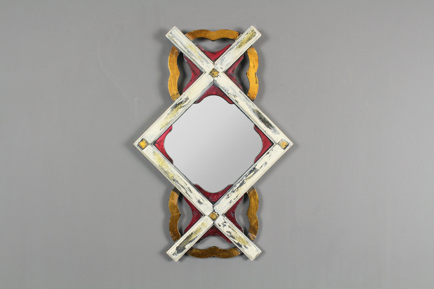 Folk Art Geometric Mirror