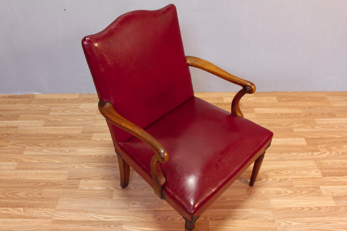 Pomegranate Vinyl Library Chair - ONLINE ONLY