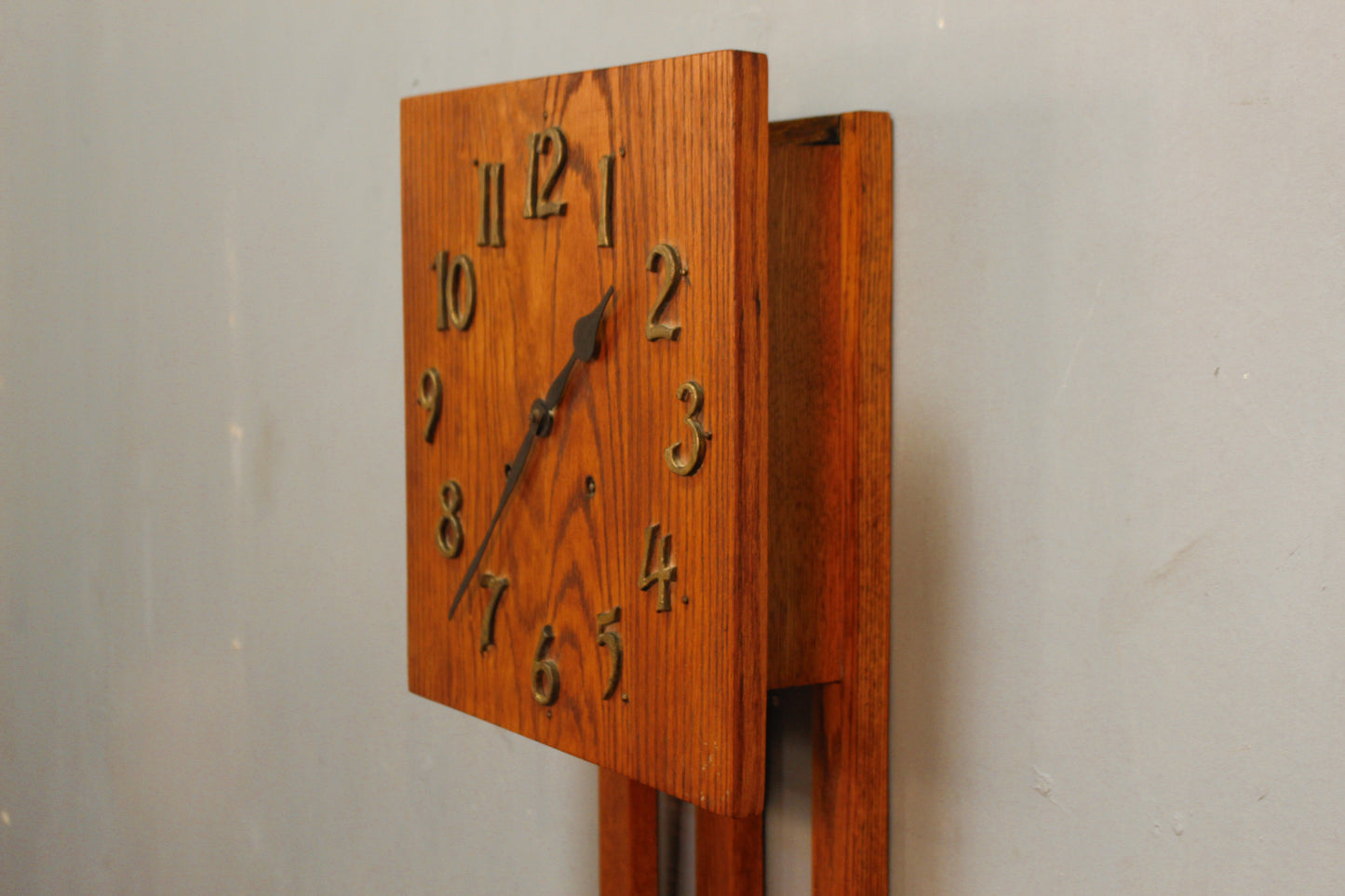 Ingraham Mission-Style Oak Wall Clock
