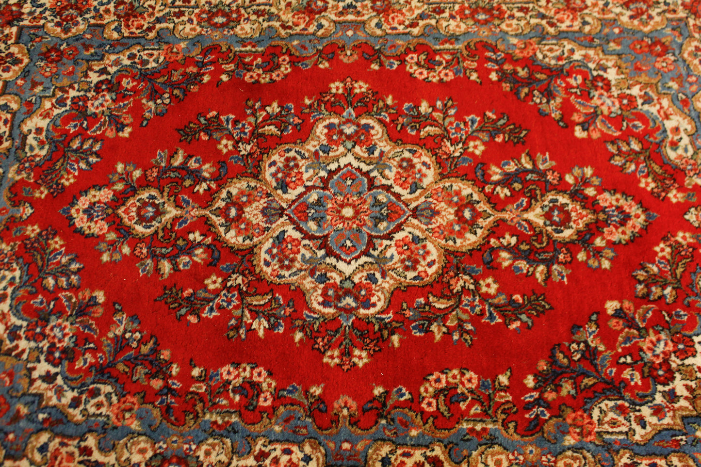 Persian Garnet & Blue Wool Rug