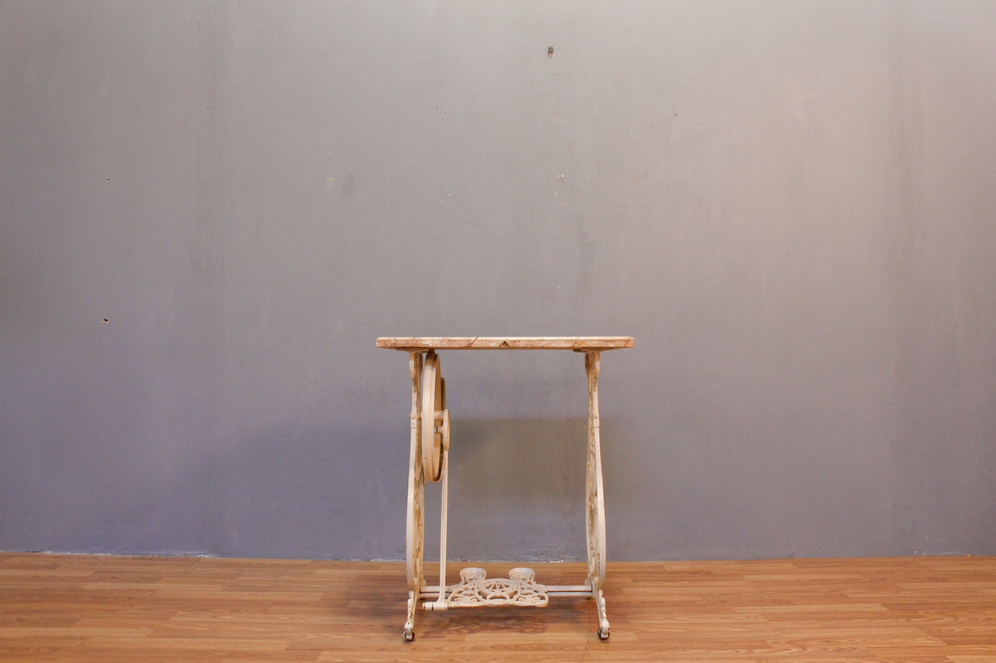 Antique Wilcox & Gibbs Iron & Marble Sewing Table