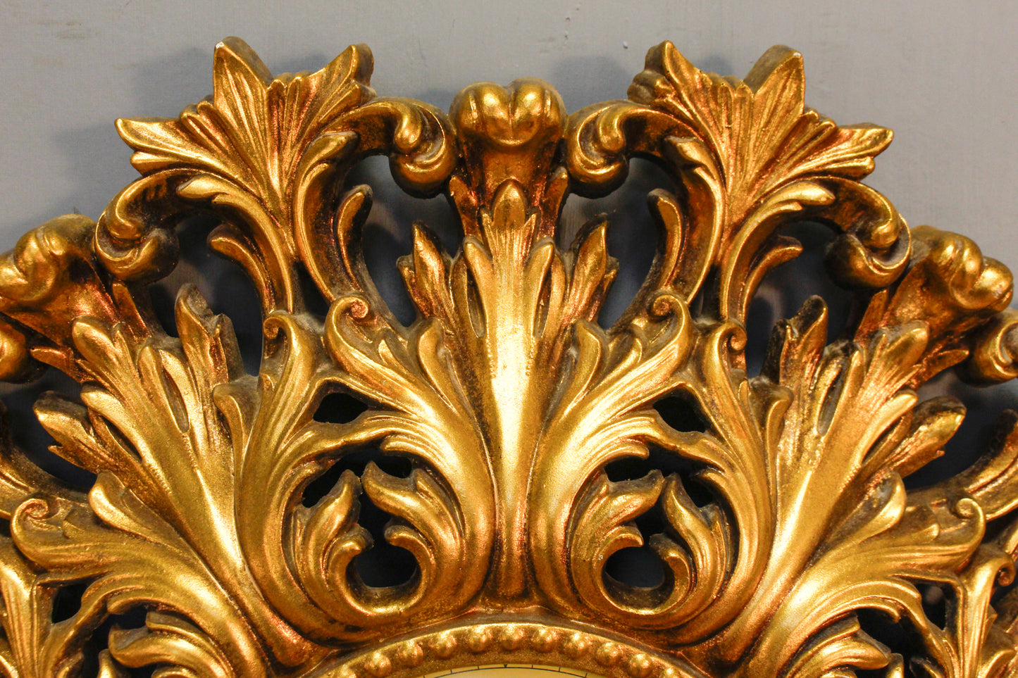Ornate Gilded Wall Clock