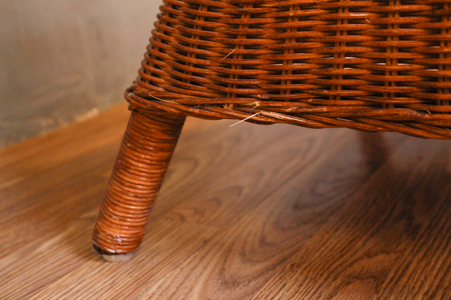 Copper Wicker Curved Armchair - ONLINE ONLY