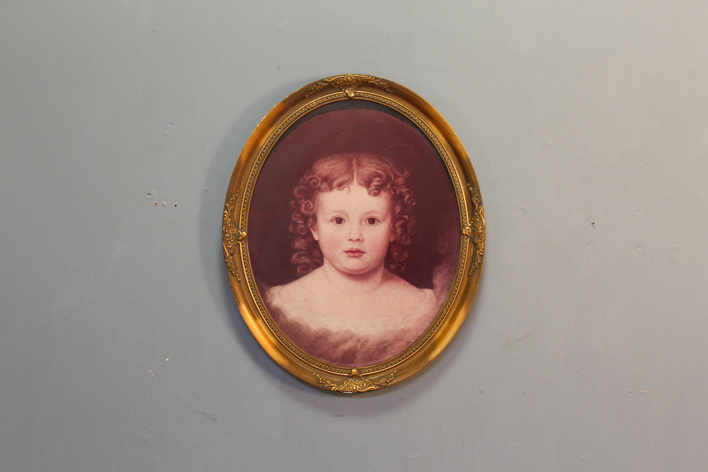 Antique "Girl with Ringlets" Portrait