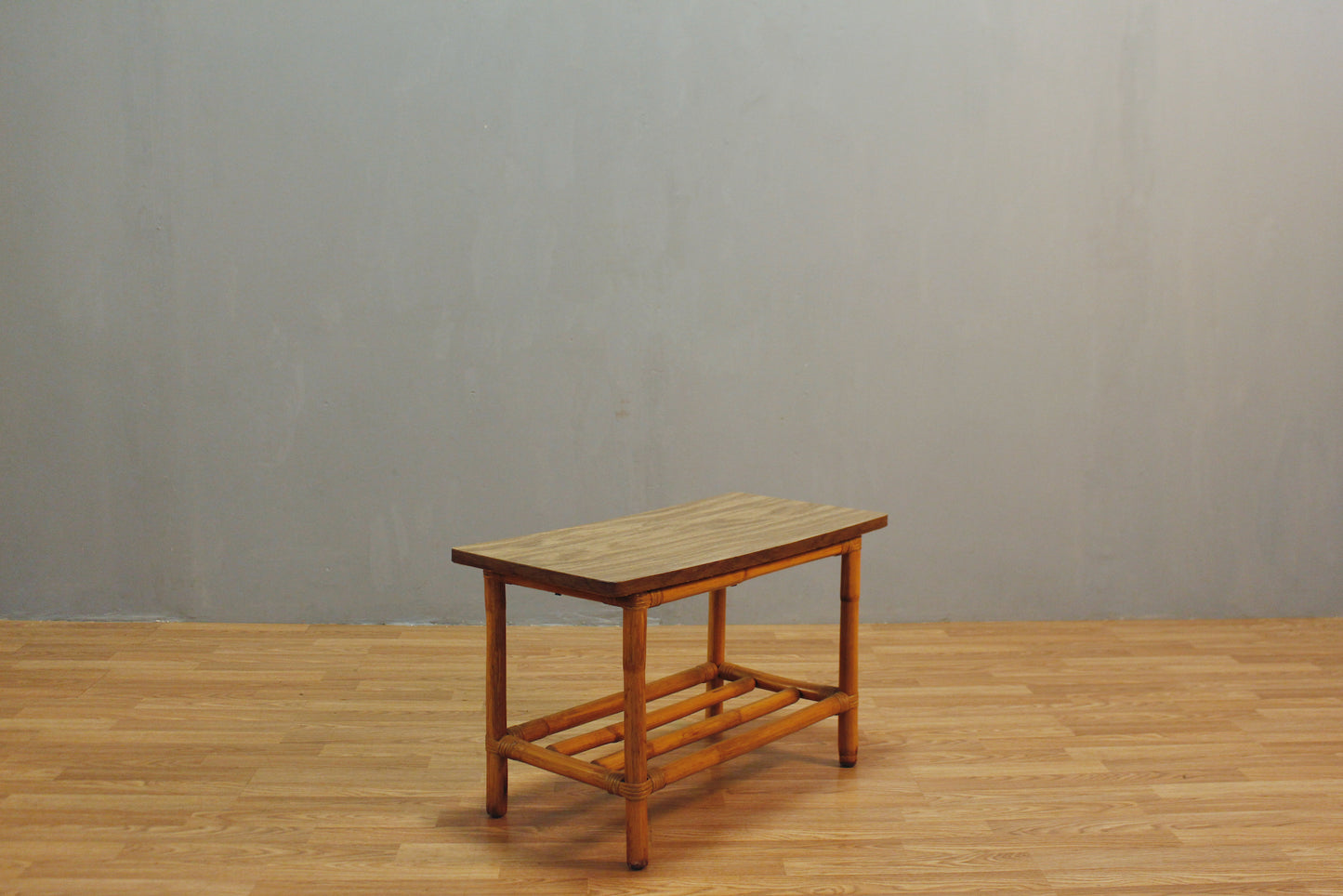 Bamboo & Laminate Side Table - ONLINE ONLY