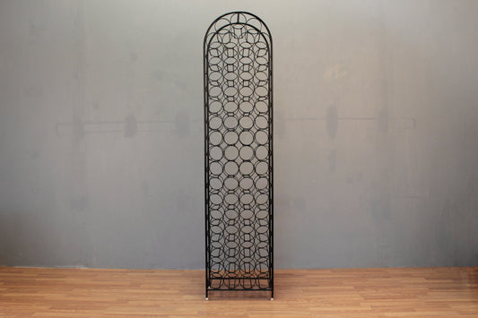 Tall Arched Iron Wine Rack