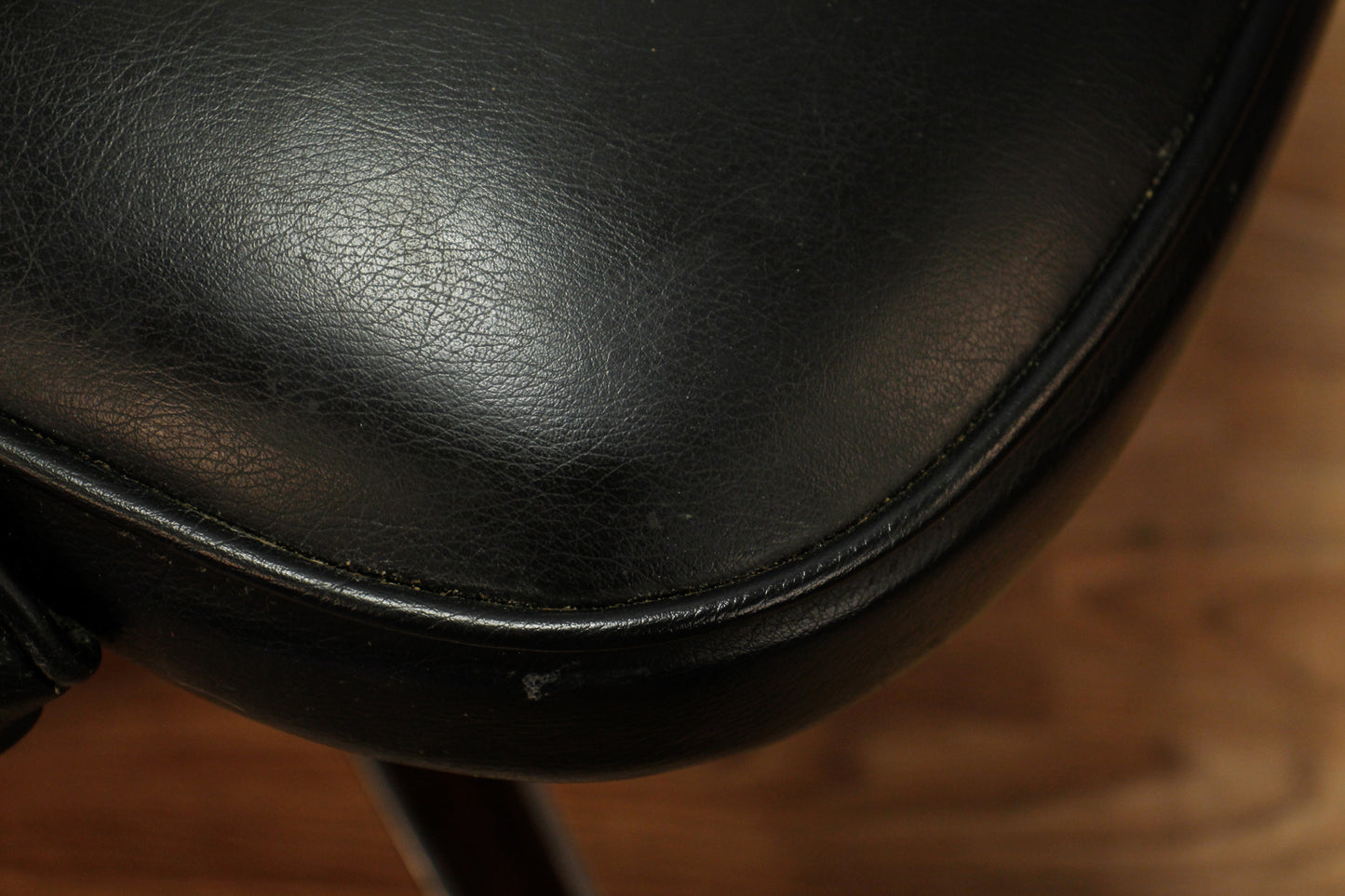 Chromcraft Black Vinyl Swivel Side Chair