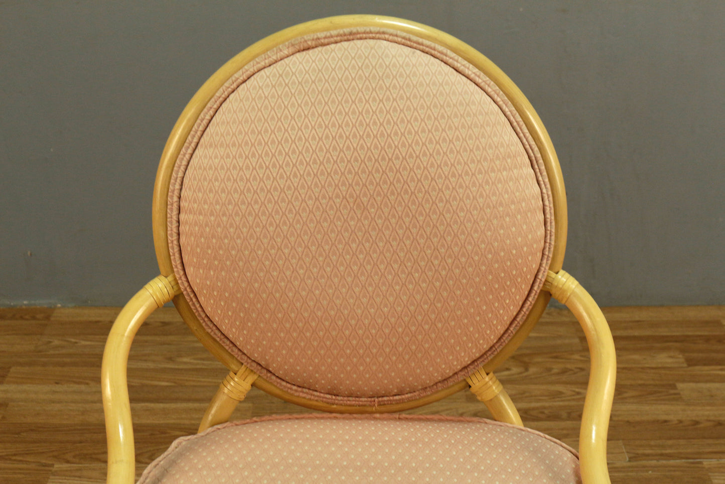 Rattan & Blush Armchair