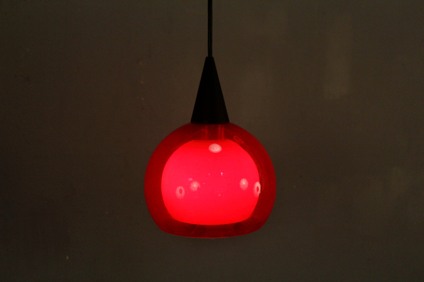 Modern Red Glass Orb Chandelier