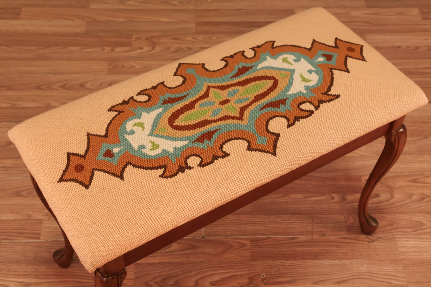 Provincial Needlepoint Piano Bench