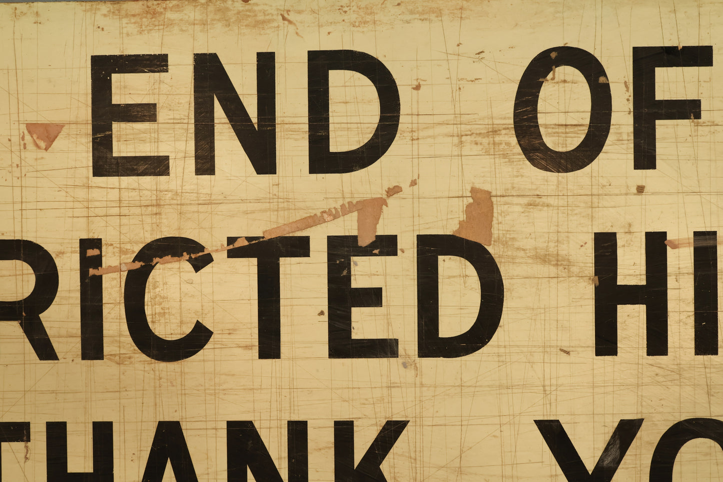 Large Hand Painted Wooden Sign