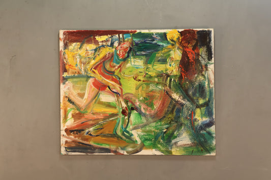 Large "Marathon Runners" Abstract Painting