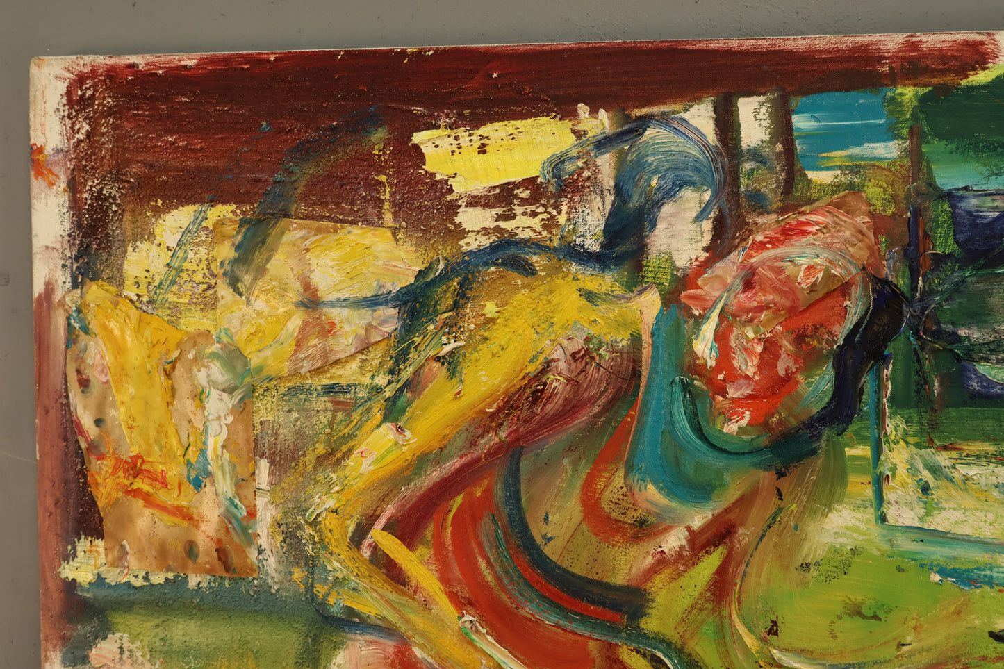 Large "Marathon Runners" Abstract Painting