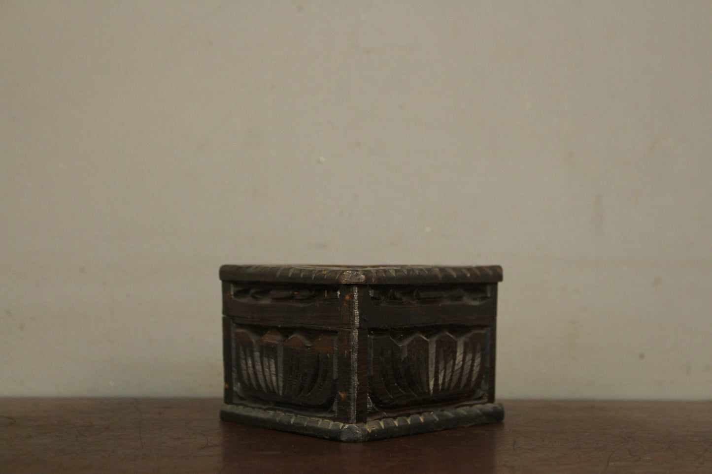 Carved Corner Wooden Box