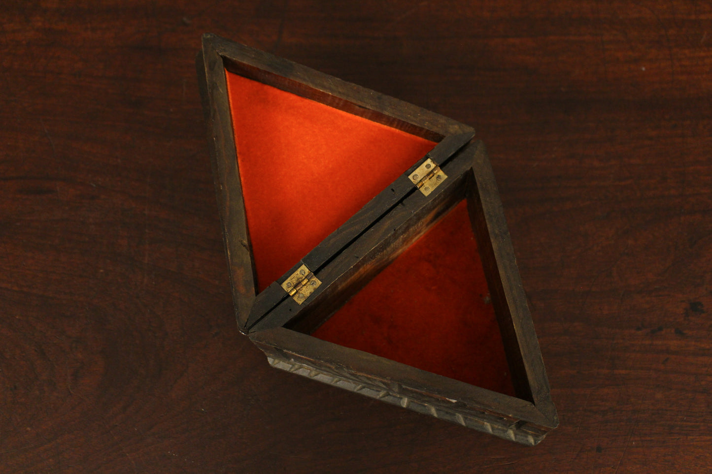 Carved Corner Wooden Box