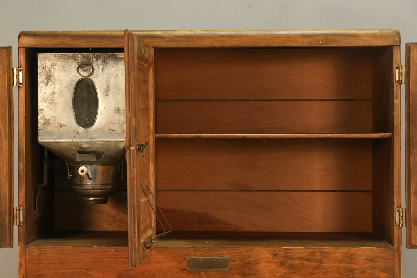 Wood & Enamel Hoosier Kitchen Cabinet