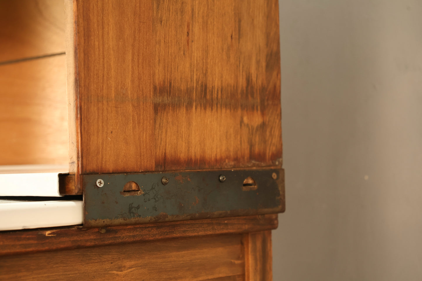 Wood & Enamel Hoosier Kitchen Cabinet