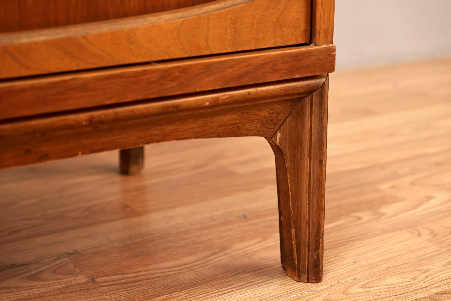Sculptural Walnut & Laminate 6-Drawer Dresser