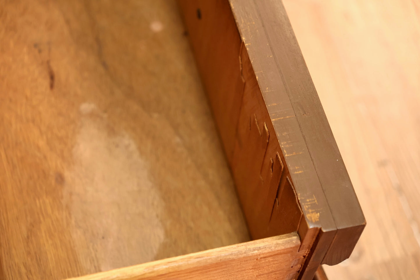 Sculptural Walnut & Laminate 6-Drawer Dresser